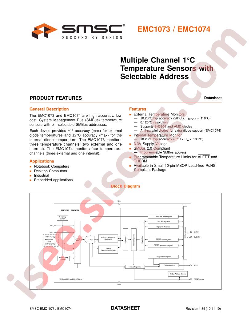 EMC1073,EMC1074 Datasheet