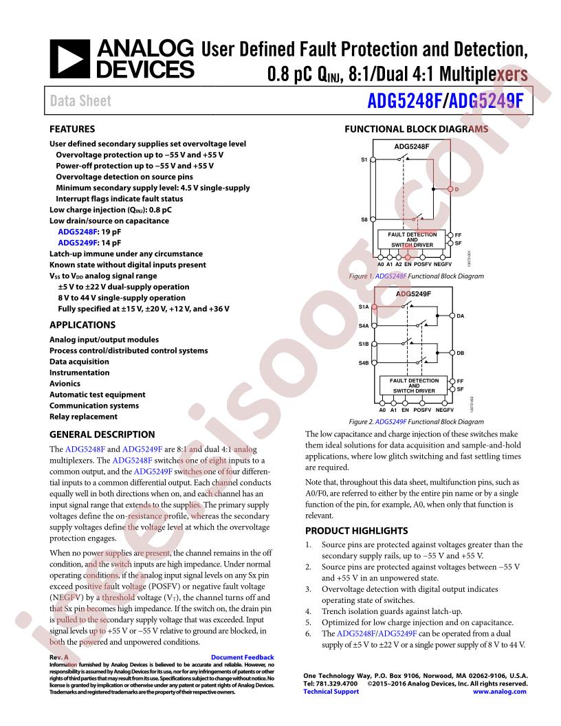 ADG5248F,49F Datasheet