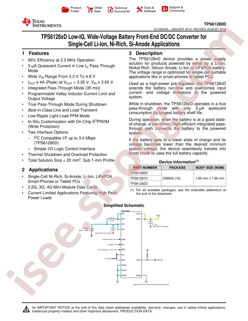 TPS6128xD Datasheet