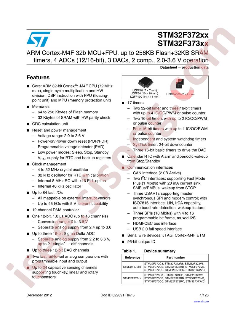 STM32F372,373xx