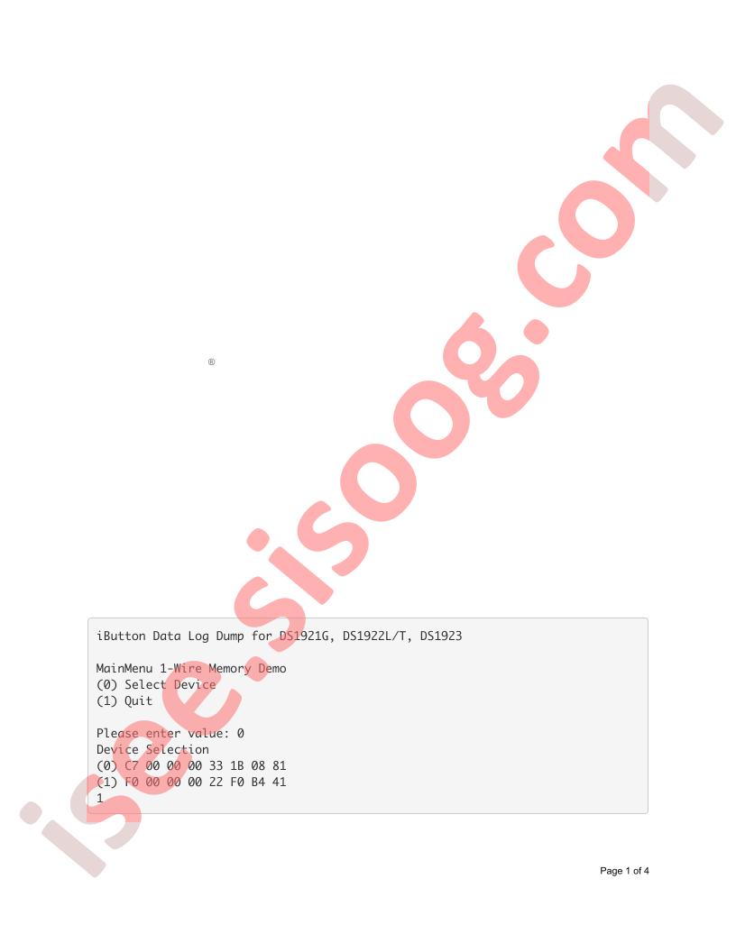 iButton Mission Data Recovery: Memlog Guide