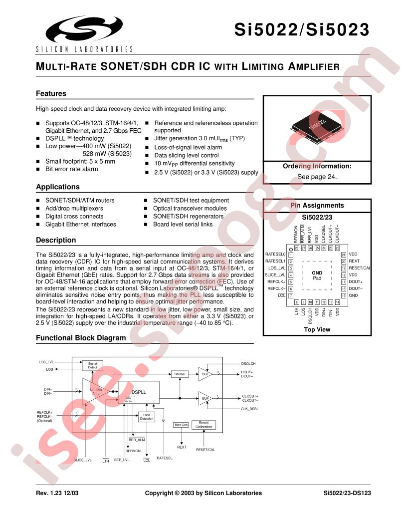 SI5022/23 Rev1.23