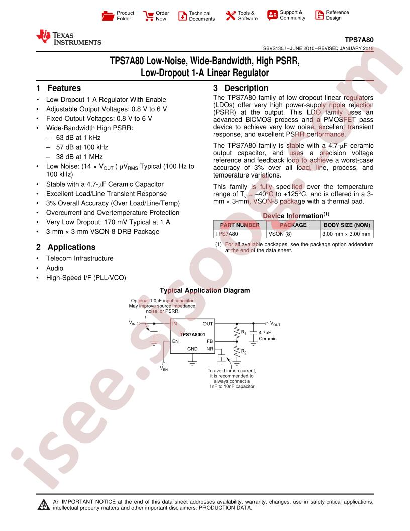 TPS7A80xx Datasheet