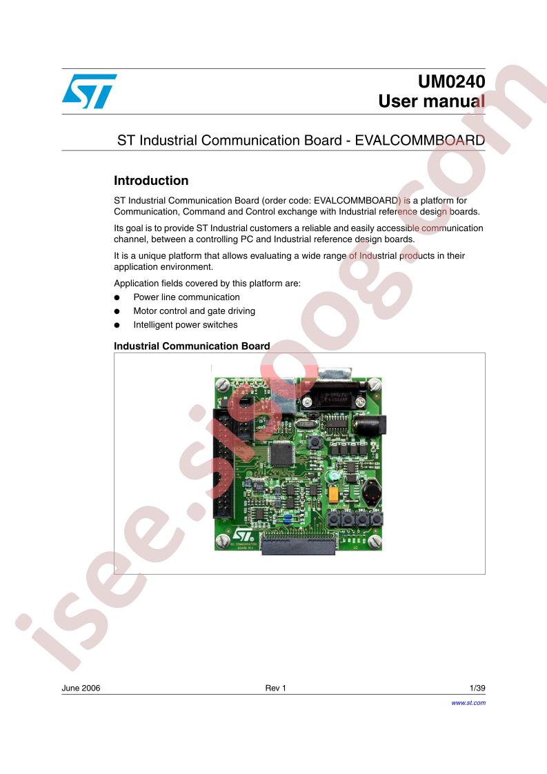EVALCOMMBOARD User Manual
