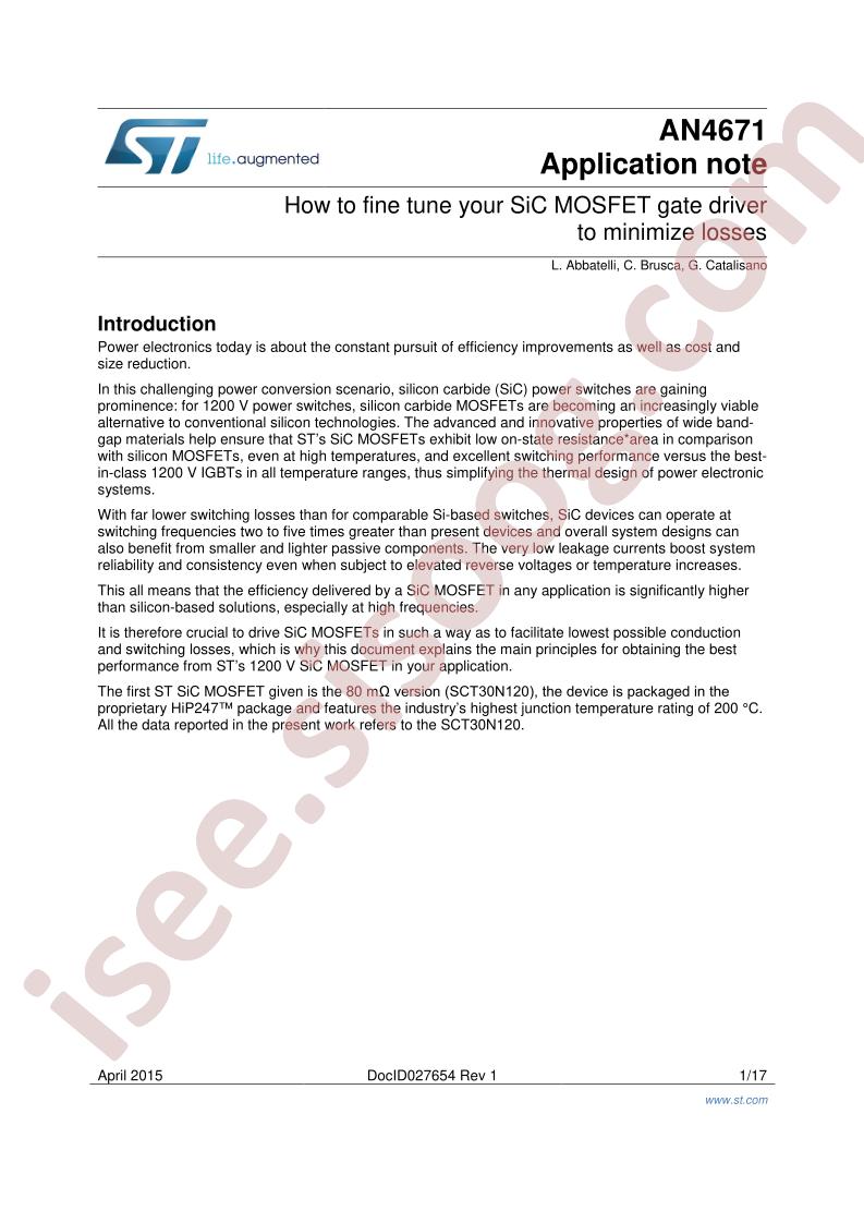 Fine Tune SIC MOSFET Gate Driver