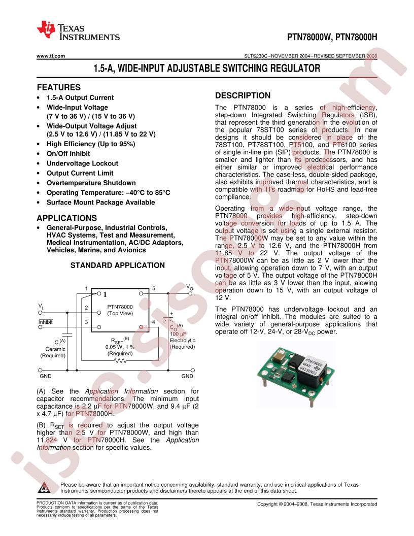 PTN78000W/H