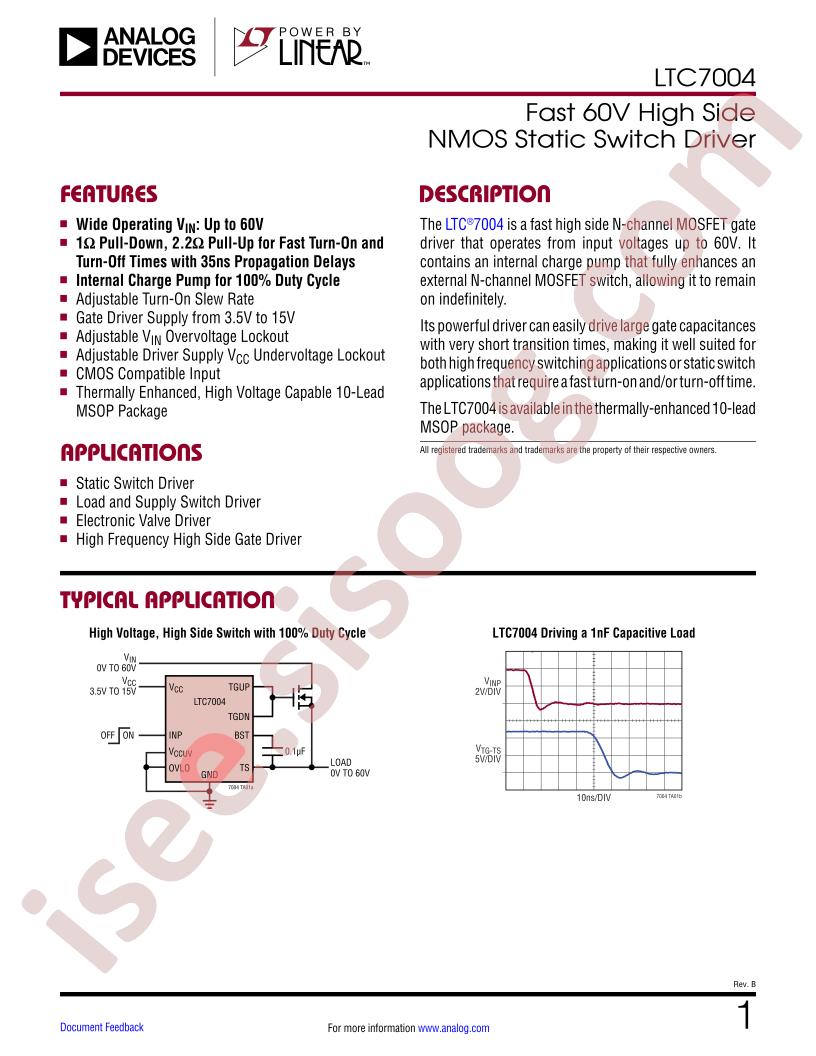 LTC7004 Datasheet