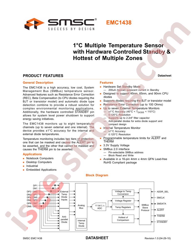 EMC1438 Datasheet