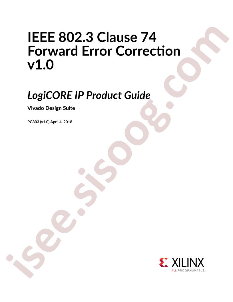 IEEE 802.3 Clause 74 Fwd Error Correction