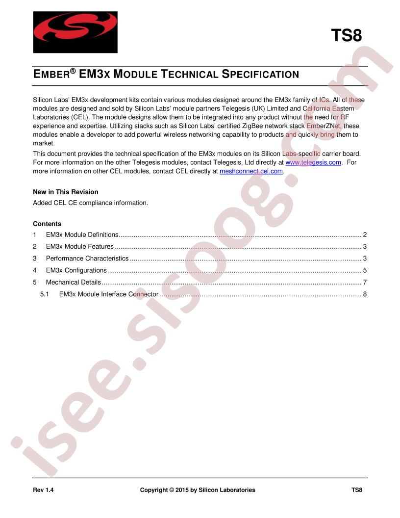 EM357, EM3588 Module Tech Spec