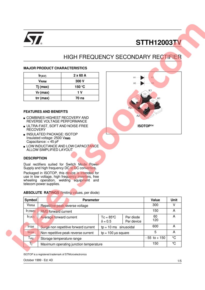 STTH12003TV