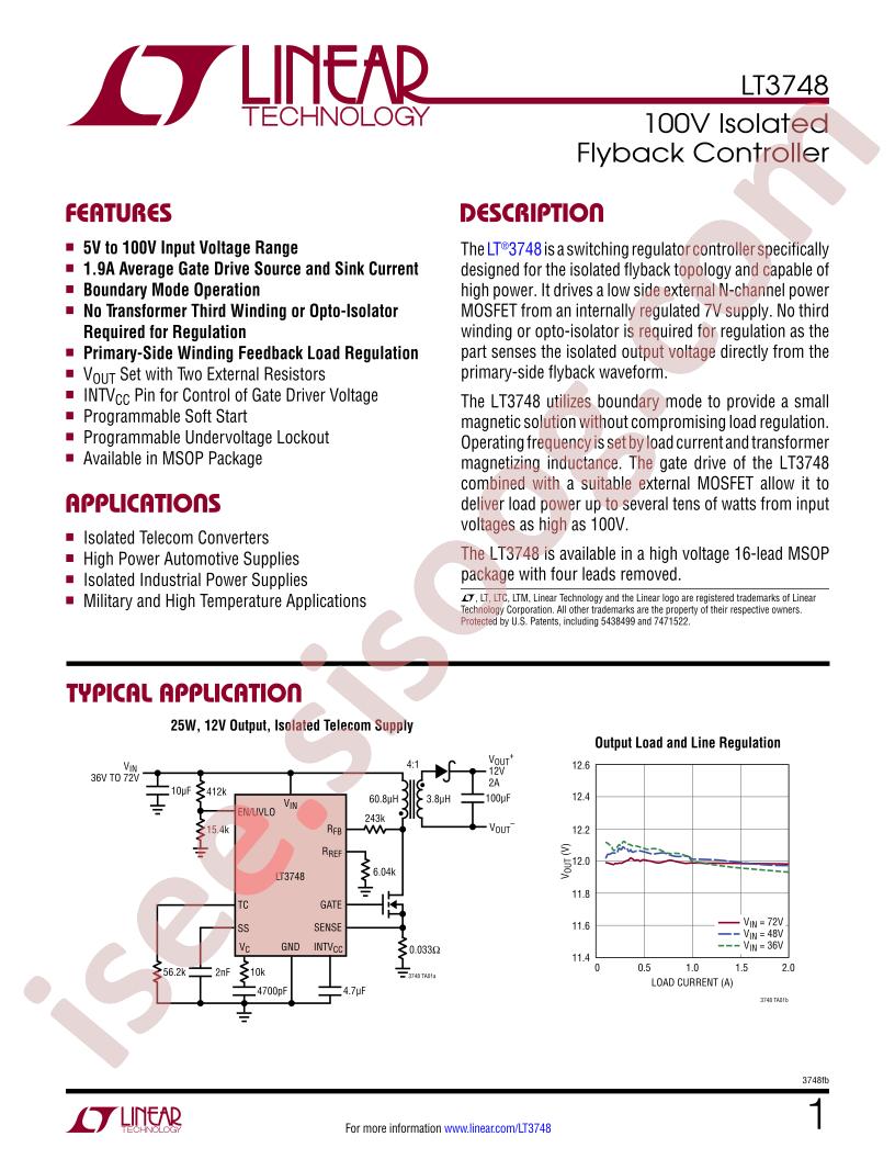 LT3748 Datasheet