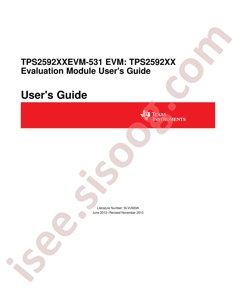 TPS2592xxEVM-531 User Guide