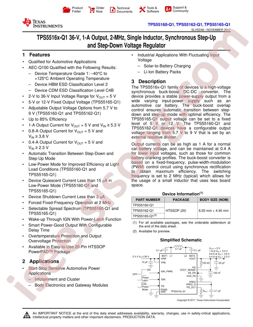 TPS5516x-Q1 Datasheet