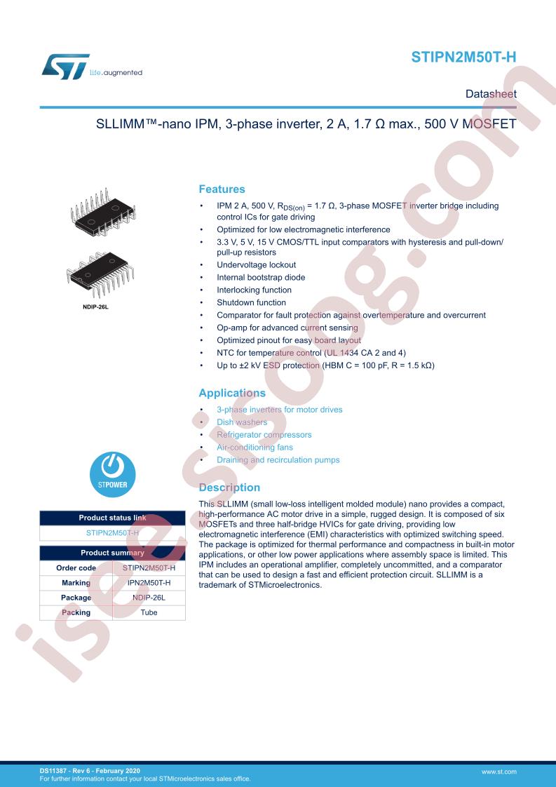 STIPN2M50T-H Datasheet