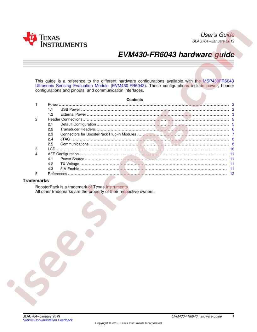 EVM430-FR6043 Hdwr Guide