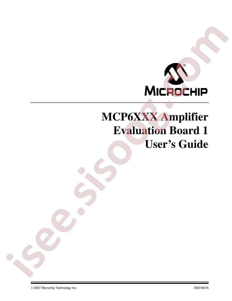 MCP6zzz Eval Board Guide