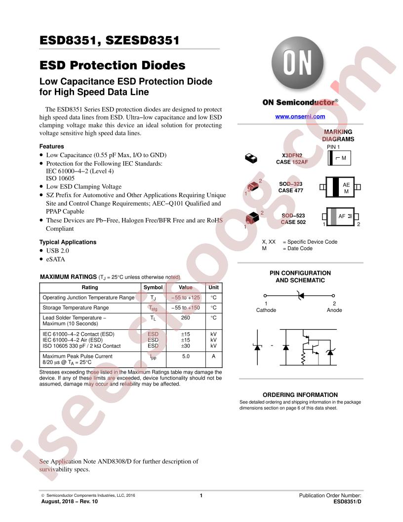 ESD8351, SZESD8351