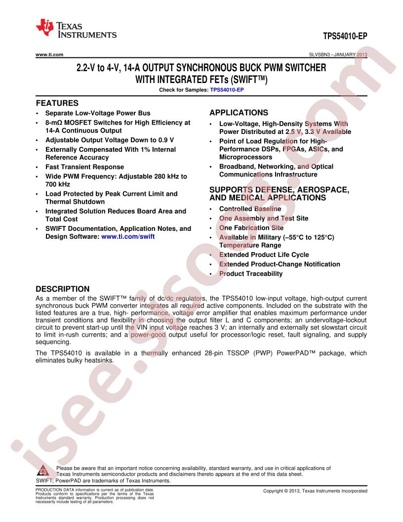 TPS54010-EP