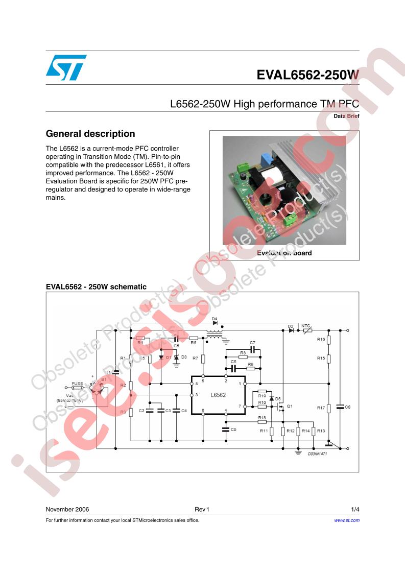 EVAL6562-250W Data Brief