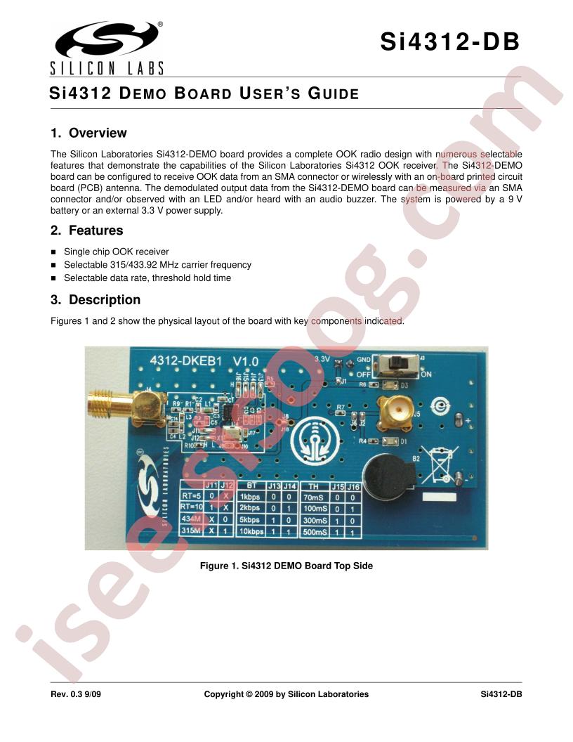 Si4312-DB User Guide