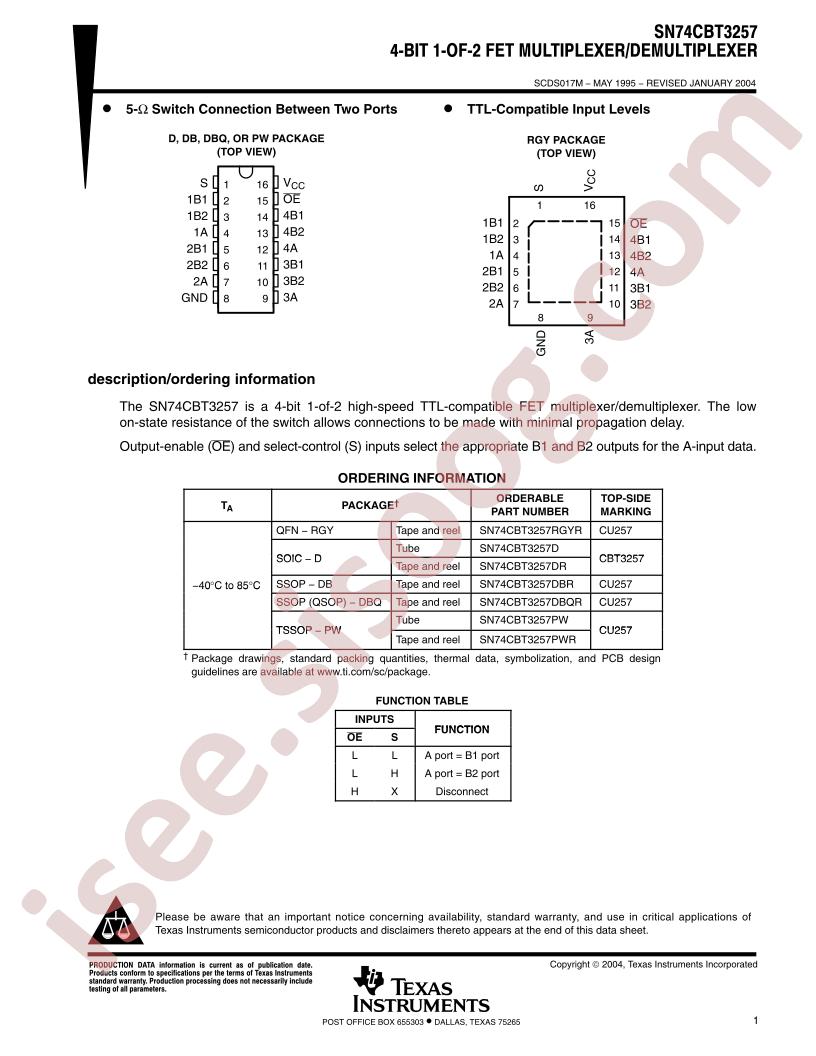 SN74CBT3257