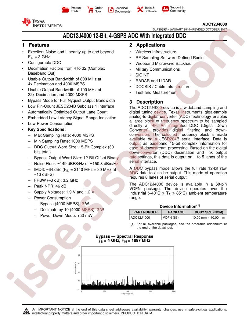 ADC12J4000 Datasheet