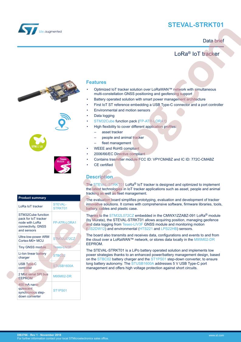 STEVAL-STRKT101 Data Brief