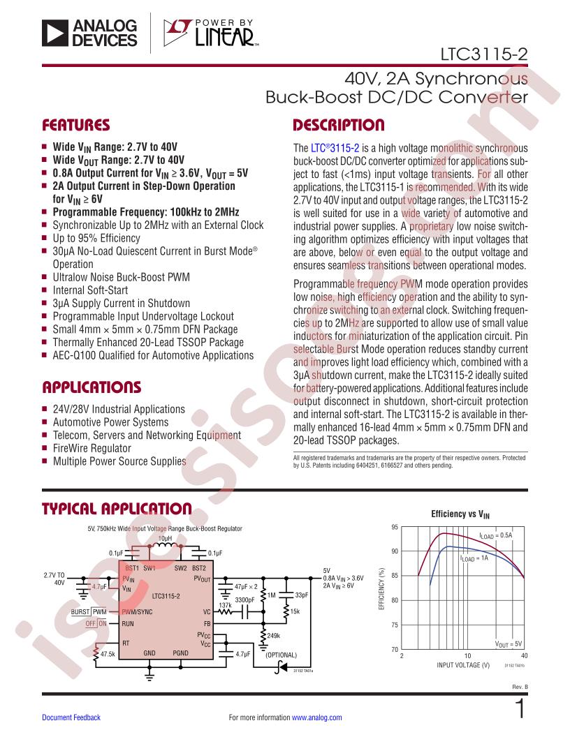 LTC3115-2 Datasheet