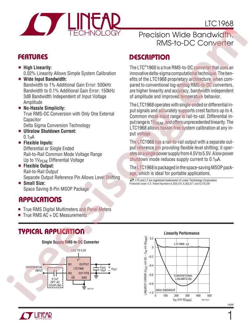 LTC1968 Datasheet