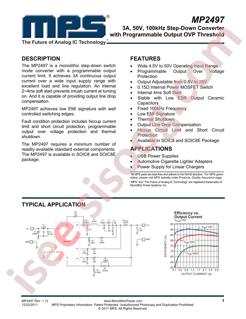 MP2497 Datasheet