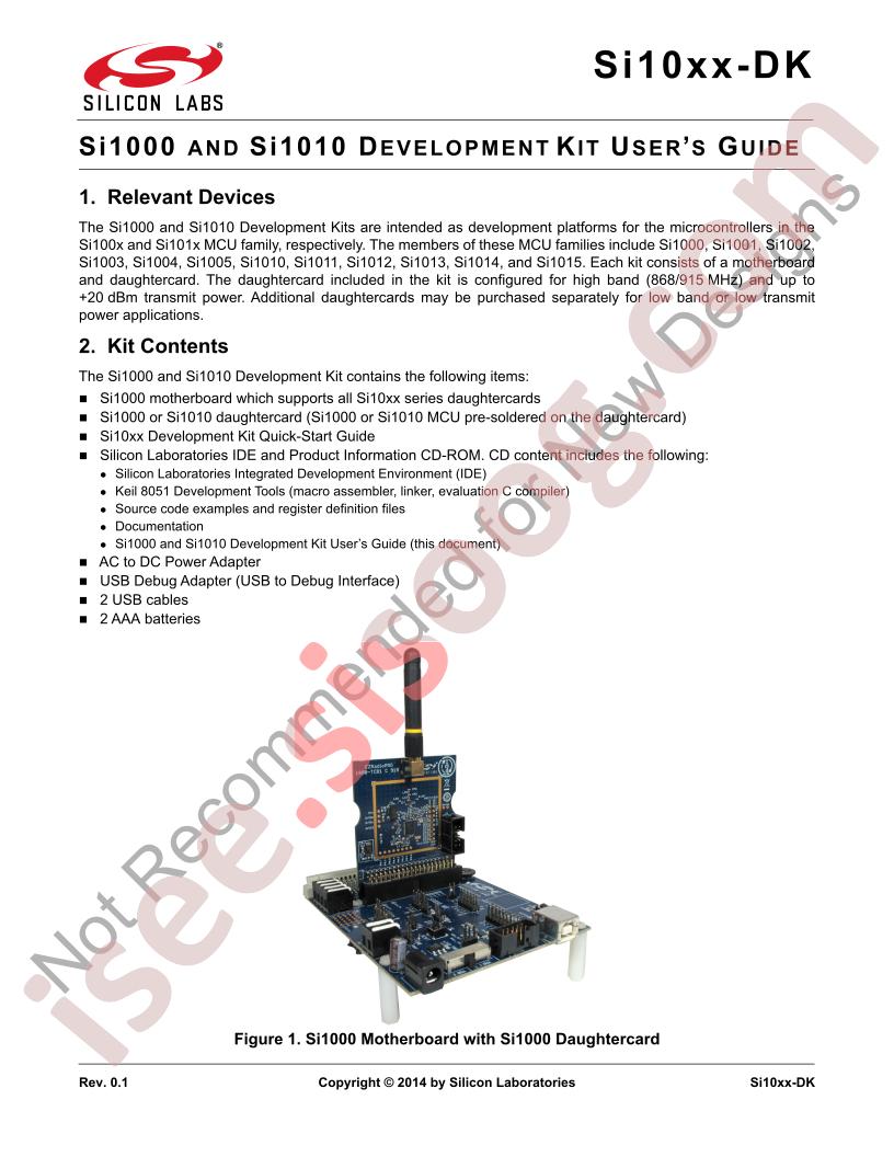 SI10xx-DK Guide