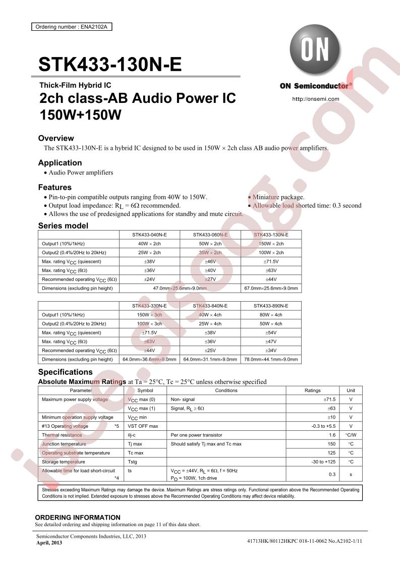 STK433-130N-E