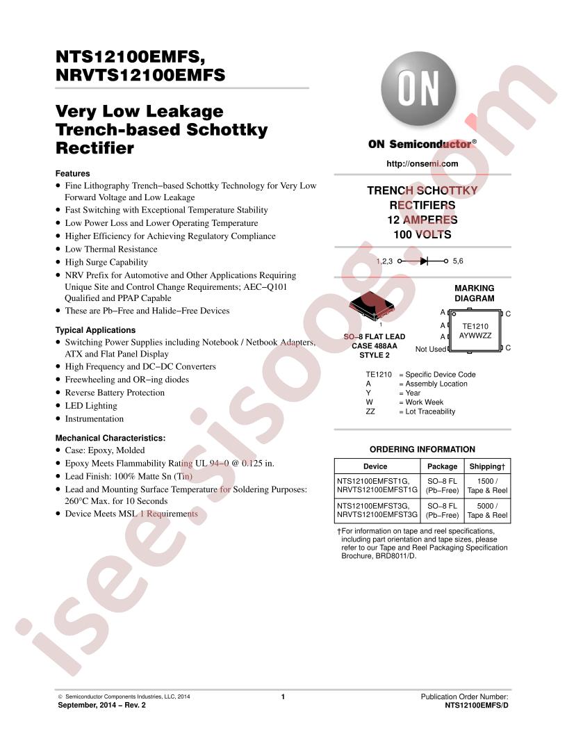 NTS12100EMFS, NRVTS12100EMFS