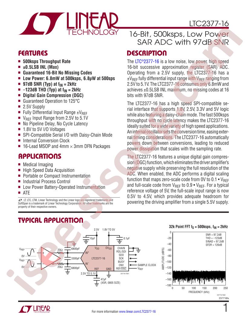 LTC2377-16 Datasheet