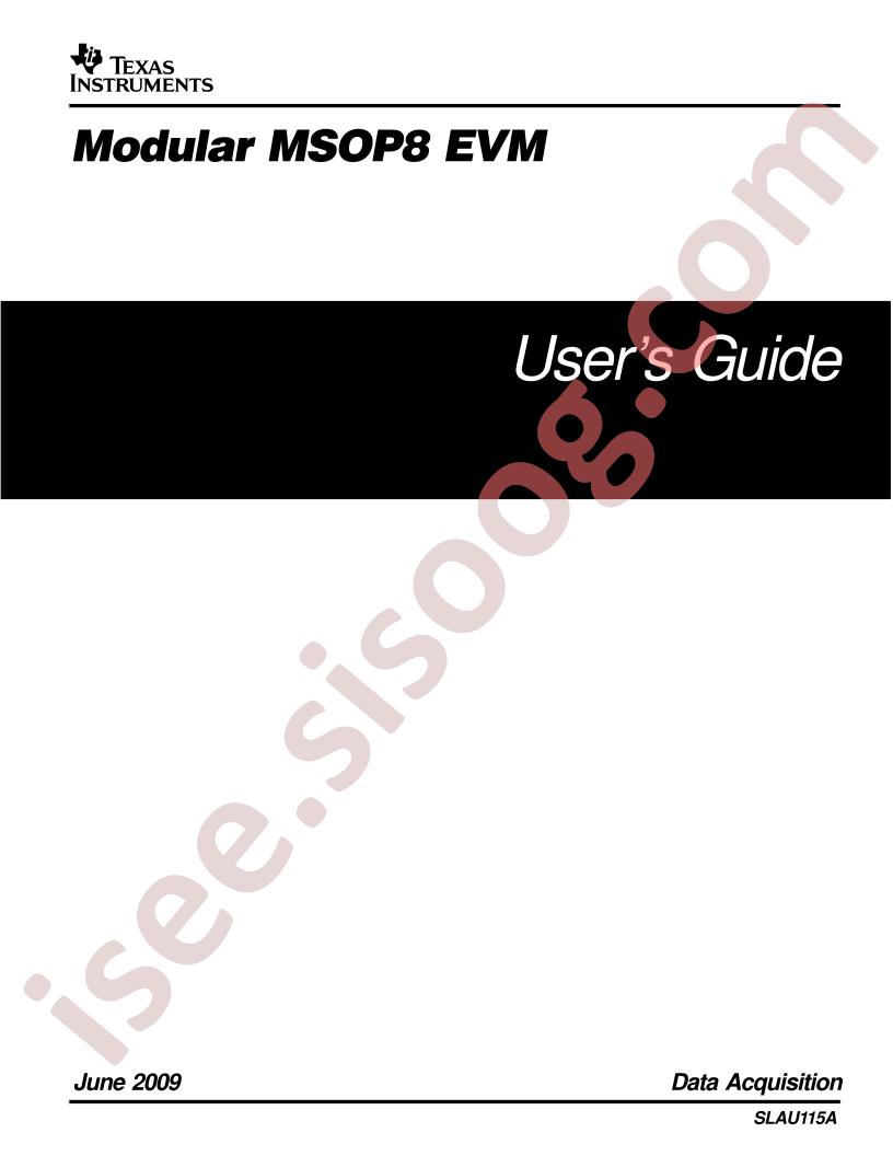 Modular MSOP8 EVM Guide