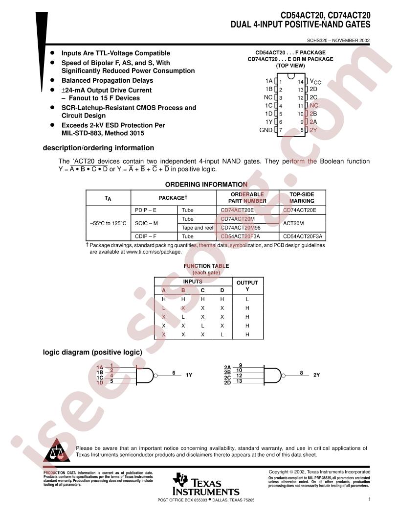 CD54,74ACT20