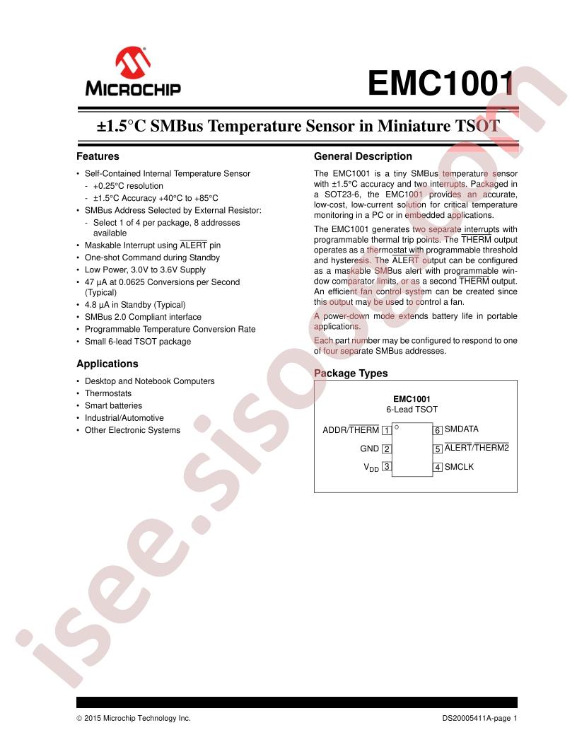 EMC1001 Datasheet