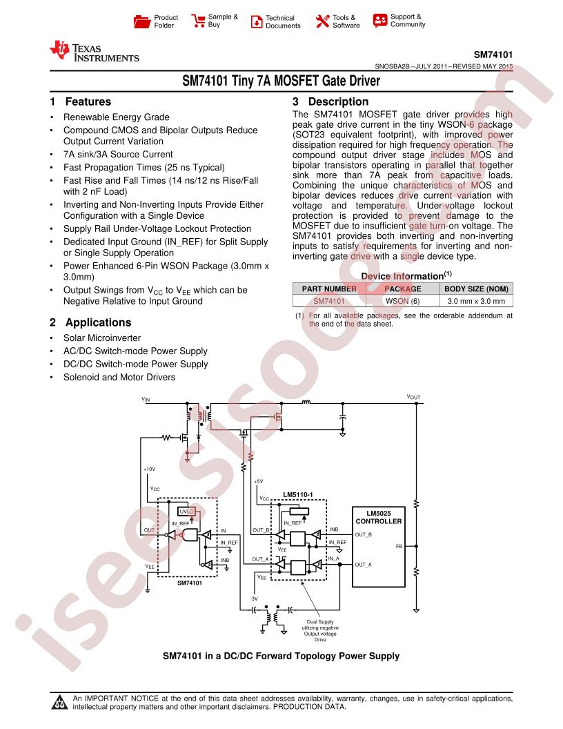 SM74101 Datasheet