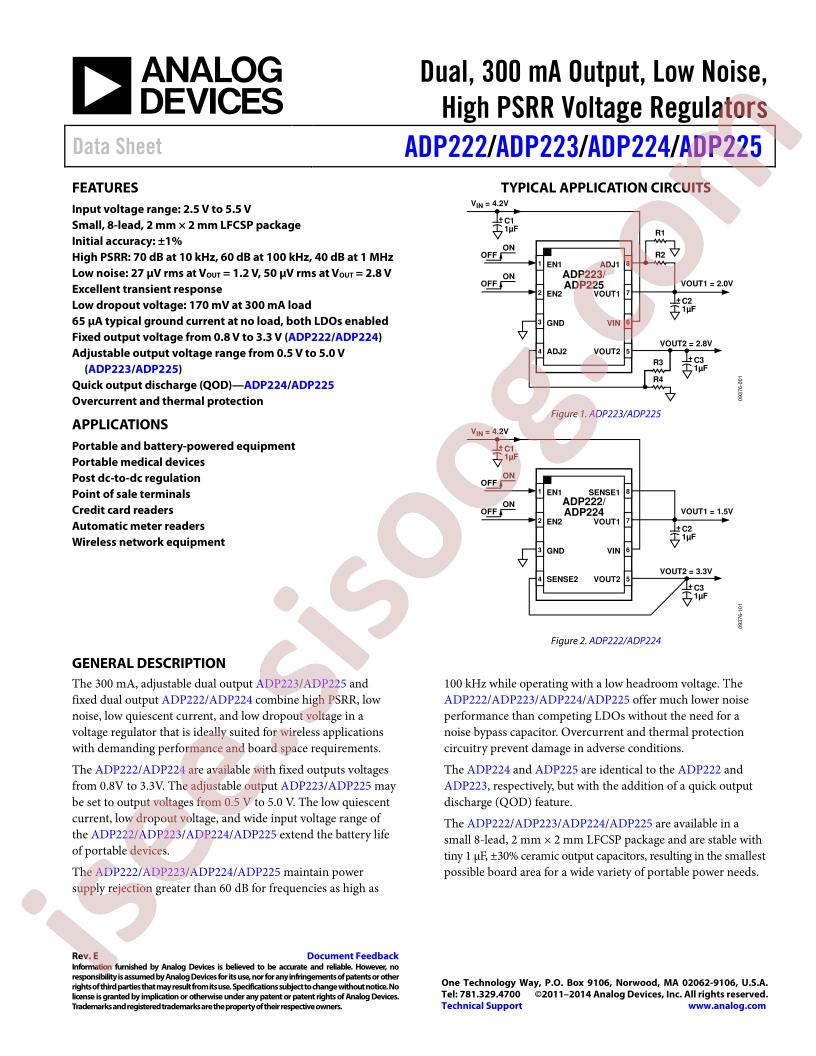 ADP222-225 Datasheet