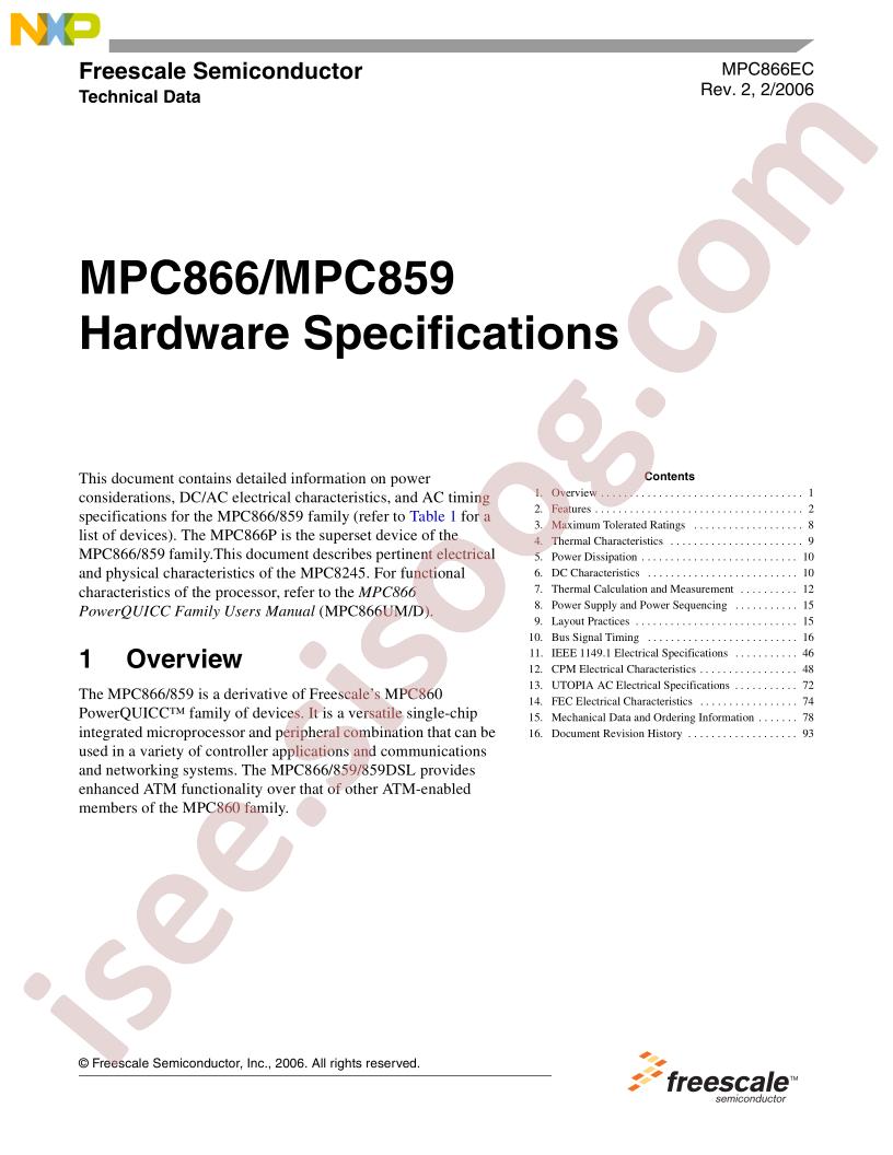 MPC866,859 Hardware Manual