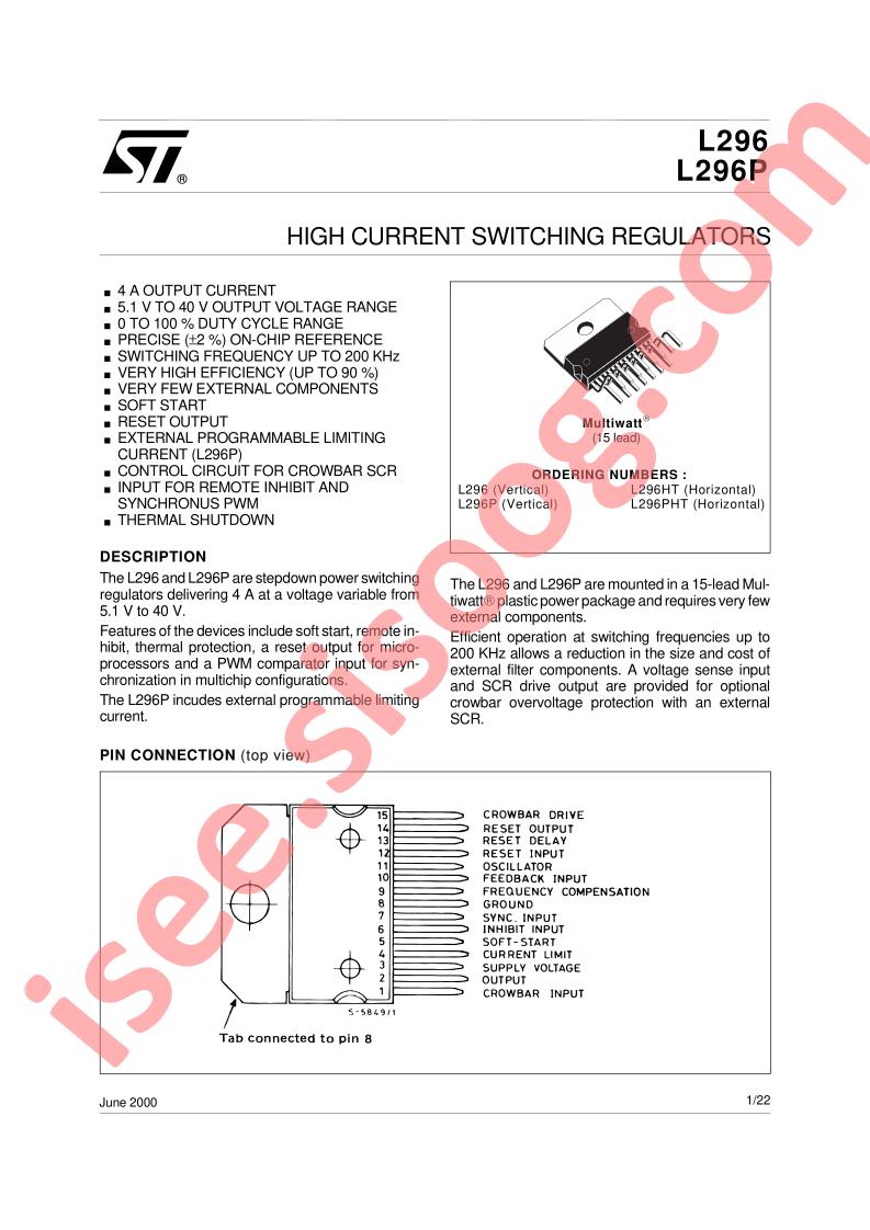 L296(P) Datasheet