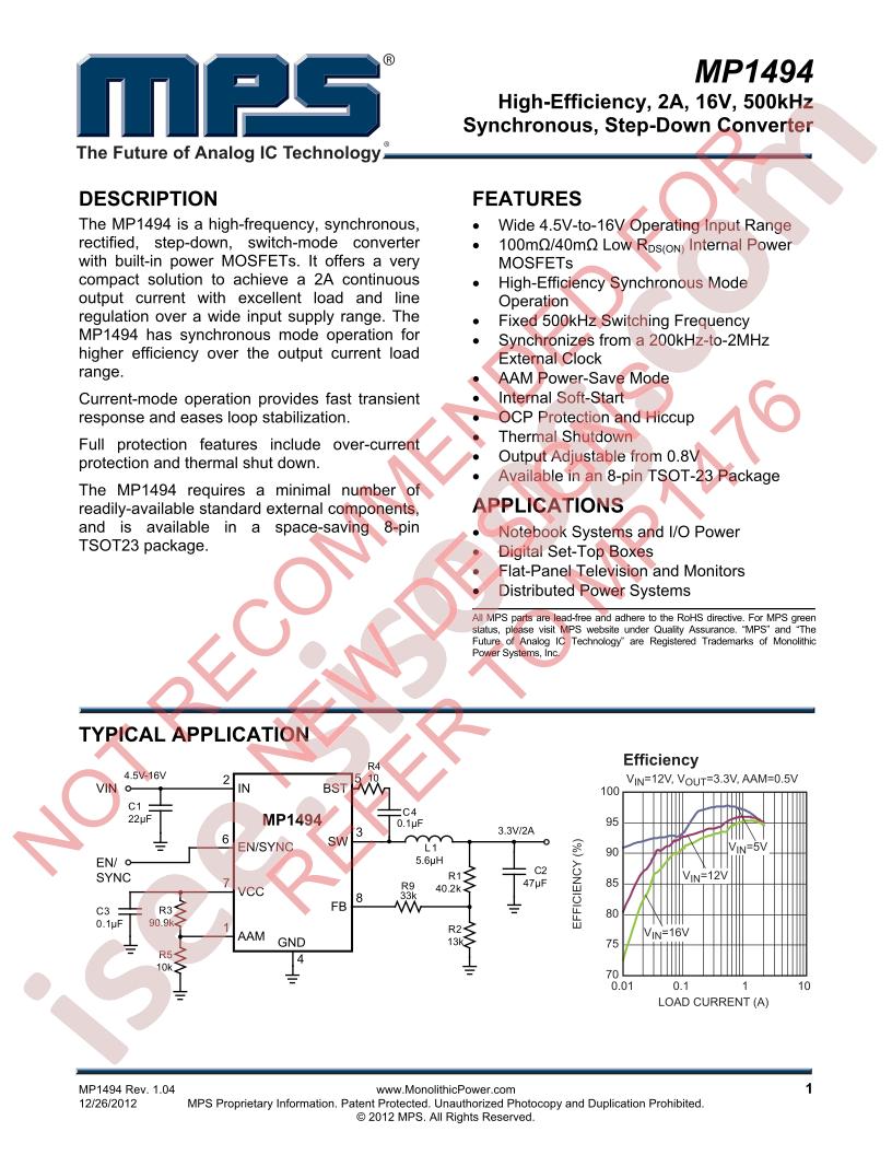 MP1494 Datasheet