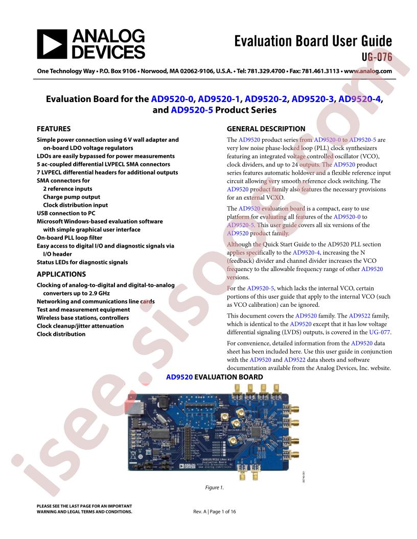 AD9520-x Eval Brd Guide