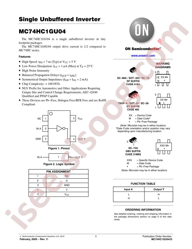 MC74HC1GU04