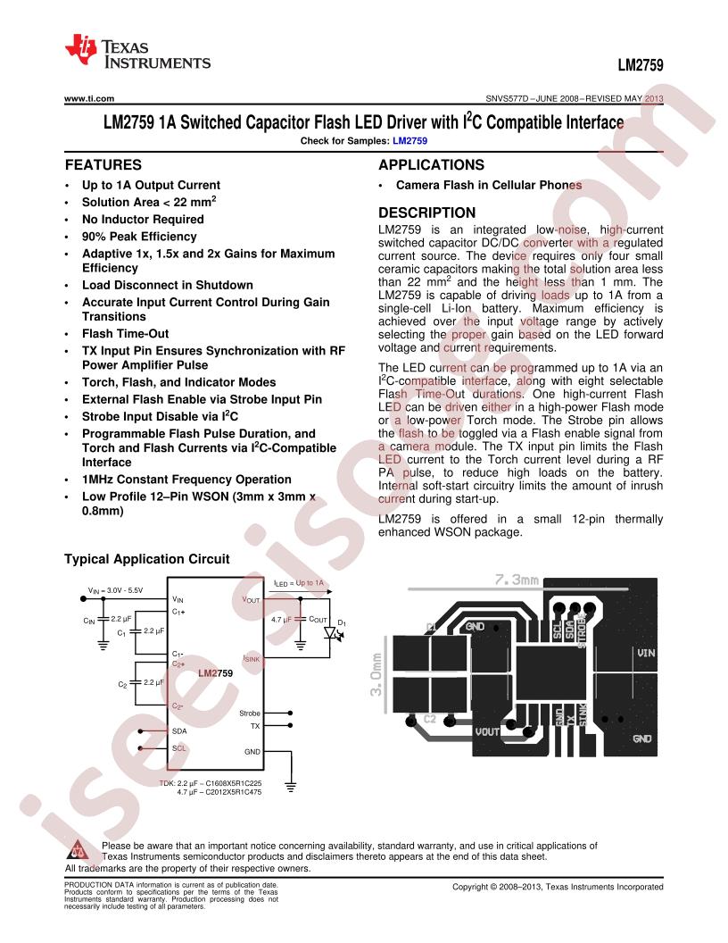 LM2759 Datasheet