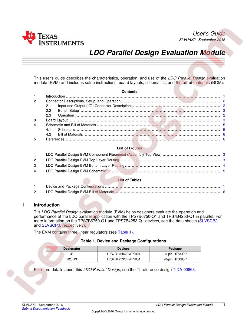 LDO-PARAL-DESG-EVM User Guide