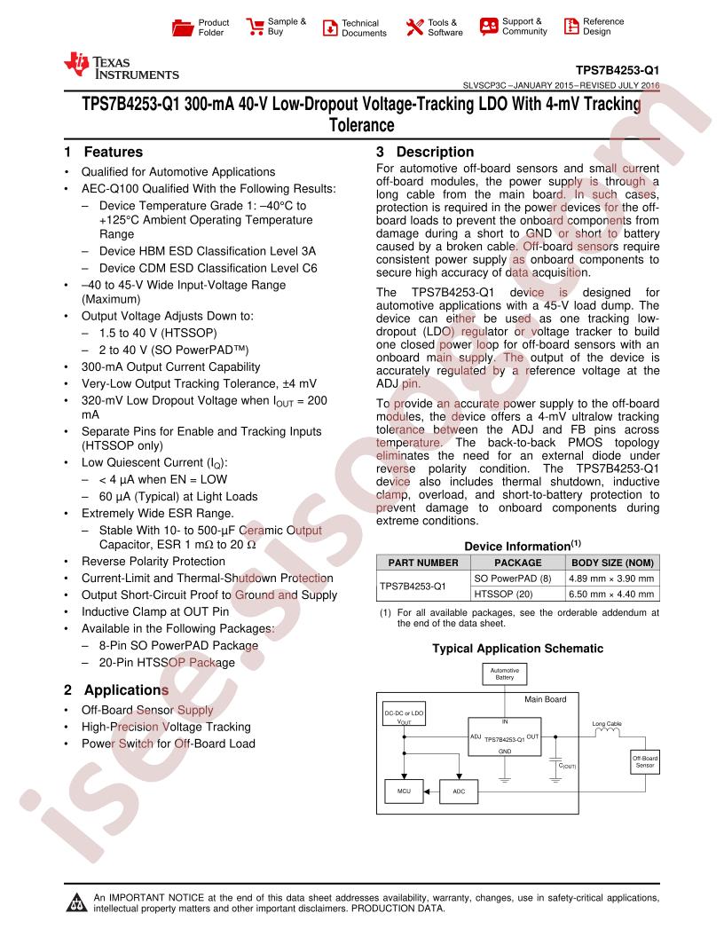 TPS7B4253-Q1 Datasheet