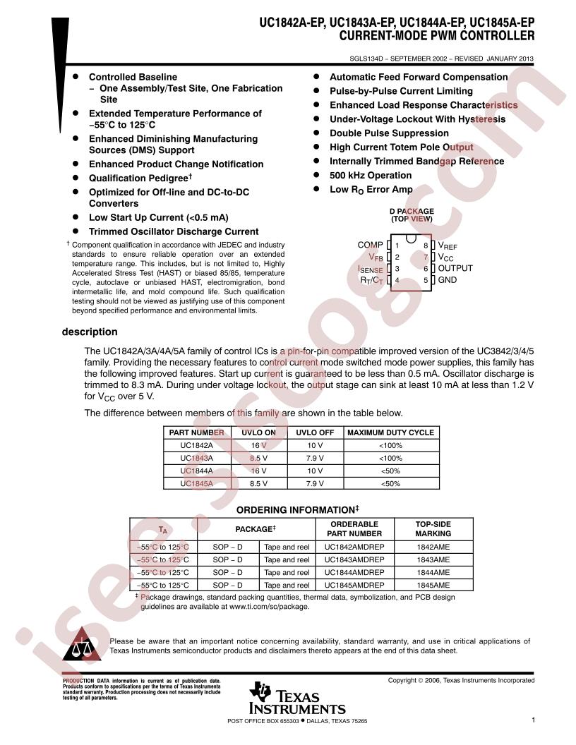 UC1842A-EP - UC1845A-EP