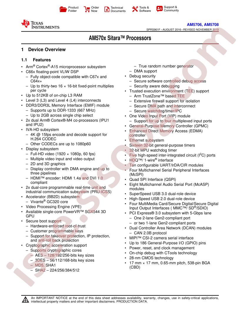 AM5706, AM5708 Datasheet
